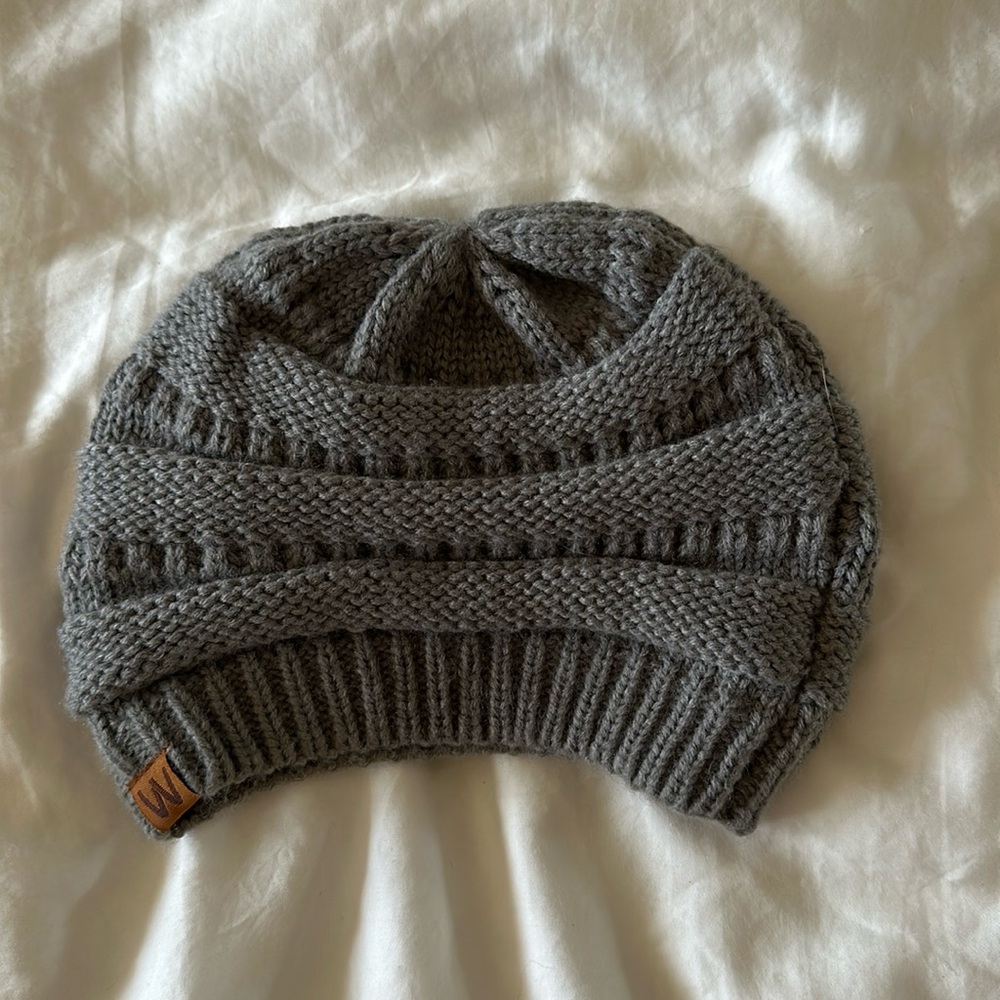 Gray Knit Beanie
